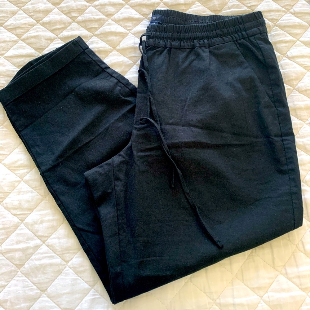 J crew linen drawstring pants